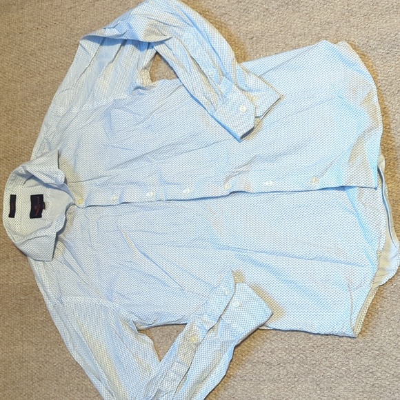 Mens Simon carter button down dress shirt size 15 neck slim fit - Picture 1 of 5